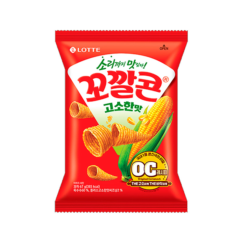 LOTTEWELLFOOD Cone Shaped Corn Snack 67g x 12